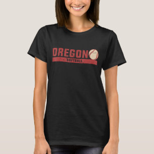 Oregon Softball Coach Team Retro Softball T-shirt