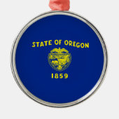 Oregon Staatsvlagontwerp Metalen Ornament (Voorkant)
