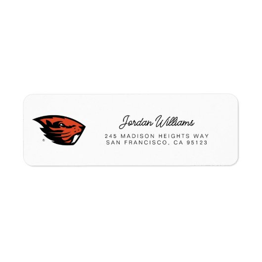 Oregon State Beavers | Beverkop Etiket (Voorkant)