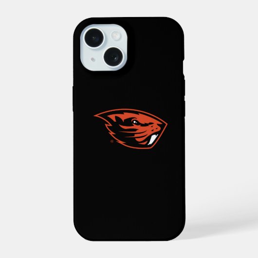 Oregon State Beavers | Beverkop iPhone 15 Hoesje (Achterkant)