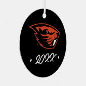 Oregon State Beavers | Beverkop Metalen Ornament (Voorkant Rechts)