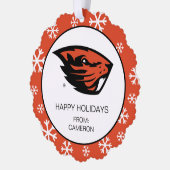 Oregon State Beavers | Beverkop Ornament Kaart (Links)