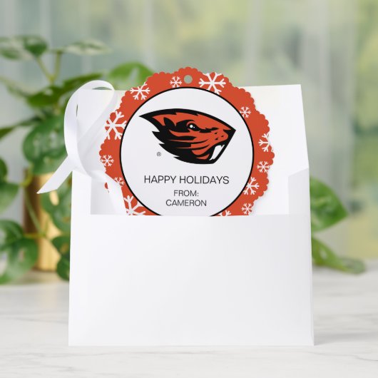 Oregon State Beavers | Beverkop Ornament Kaart (Envelop)