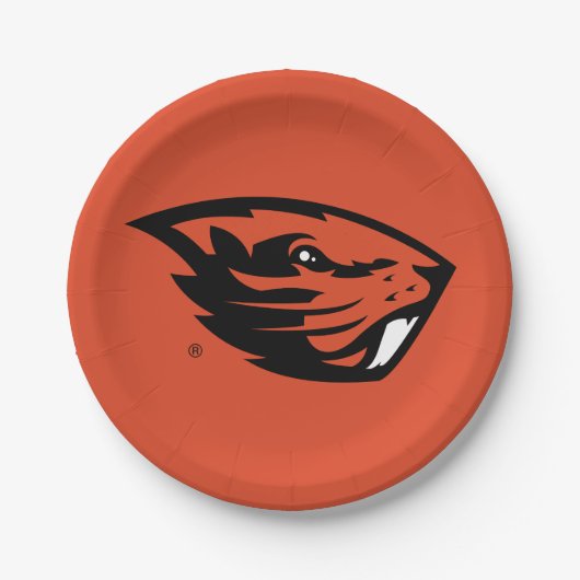 Oregon State Beavers | Beverkop Papieren Bordje (Voorkant)
