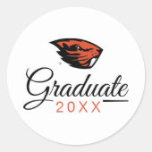 Oregon State Beavers | Beverkop Ronde Sticker (Voorkant)