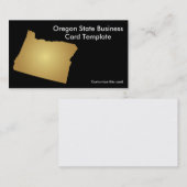 Oregon State Carte de visite Metallic Gold (Devant / Derrière)