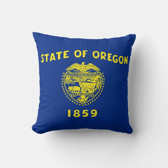 Oregon State Flag American MoJo Pillow Kussen (Voorkant)