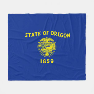 Oregon State Flag Design Fleece Deken