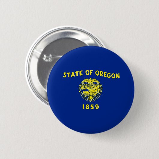 Oregon State Flag Design Ronde Button 5,7 Cm (Voorkant /achterkant)