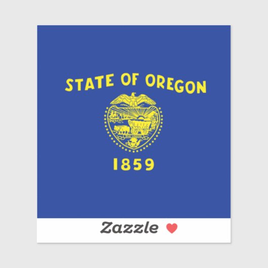 Oregon State Flag Design Sticker (Vel)