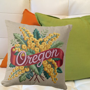 Oregon State Flowers Embleem Kussen