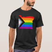 Oregon State Pride LGBTQ Progress Pride T-shirt (Voorkant)