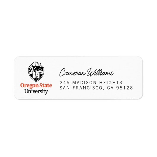 Oregon State University Etiket (Voorkant)