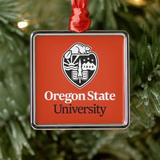 Oregon State University Metalen Ornament (Boom)