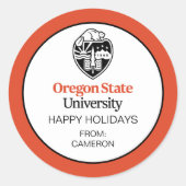 Oregon State University Ronde Sticker (Voorkant)