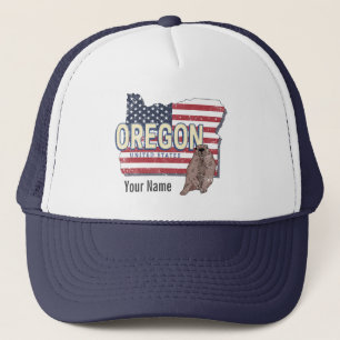 Oregon State Verenigde Staten Retrokaart USA Souve Trucker Pet