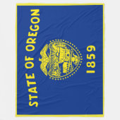 Oregon State Vlag Print Patriot Fleece Deken (Voorkant)