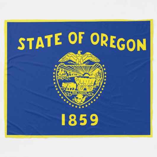 Oregon State Vlag Print Patriot Fleece Deken (Voorkant (Horizontaal))
