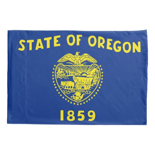 Oregon State Vlag Print Patriot Kussensloop (Achterkant)