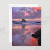 Oregon strand en zee stacks briefkaart (Voorkant / Achterkant)