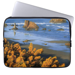 Oregon strand uitzicht in Bandon Laptop Sleeve
