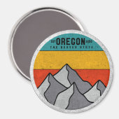 Oregon the Beaver State  Mountain Souvenir Magneet (Voorkant / Achterkant)