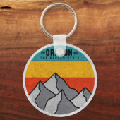 Oregon the Beaver State  Mountain Souvenir Sleutelhanger (Voorkant)