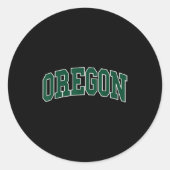 Oregon - Throwback Design - Clic Ronde Sticker (Voorkant)