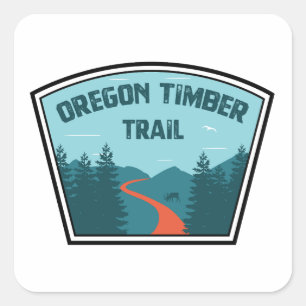Oregon Timber Trail Vierkante Sticker