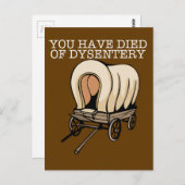 Oregon Trail Funny Wagon Briefkaart (Voorkant / Achterkant)