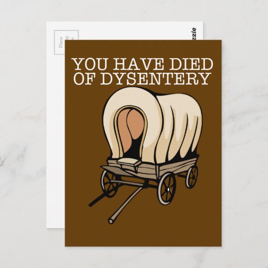 Oregon Trail Funny Wagon Briefkaart (Voorkant / Achterkant)