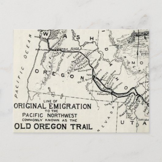  Oregon Trail Historische kaart (Voorkant)