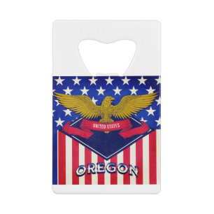 Oregon USA Flag Kredietkaart Flessenopener