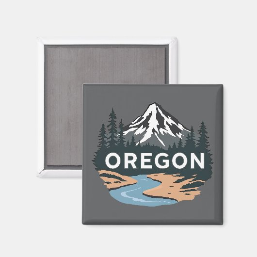 Oregon Verenigde Staten Magneet (Voorkant / Achterkant)