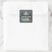 Oregon Verenigde Staten Vierkante Sticker (Tas)