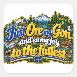 Oregon vierkante sticker