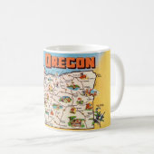 Oregon Vintage Kaart Mok (Voorkant rechts)
