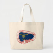 Oregon Vlag klimmer Carabiner Grote Tote Bag (Voorkant)