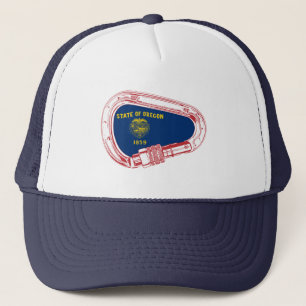 Oregon Vlag klimmer Carabiner Trucker Pet