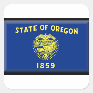 Oregon vlag vierkante sticker