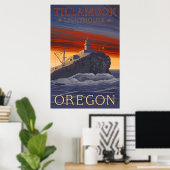 Oregon - vuurtoren van Tillamook Poster (Thuiskantoor)