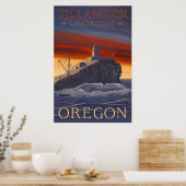 Oregon - vuurtoren van Tillamook Poster (Keuken)