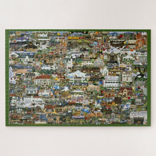 Oregon & Washington Collage Jigsaw Puzzle Legpuzzel (Horizontaal)