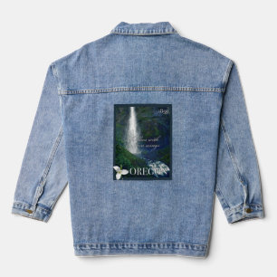 Oregon Watervalposter Denim Jacket