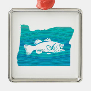 Oregon Wave Gevist Metalen Ornament