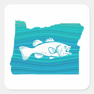 Oregon Wave Gevist Vierkante Sticker