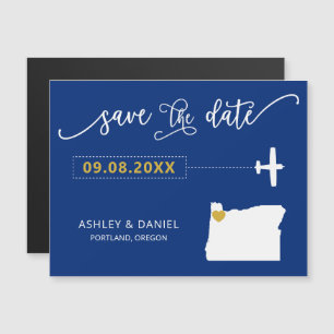 Oregon Wedding Save the Date Kaart, Kaart