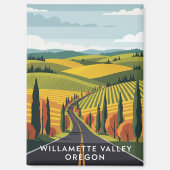 Oregon Willamette Valley Reizen Magneet (Voorkant)