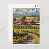 Oregon Willamette Valley Travel Briefkaart (Voorkant / Achterkant)