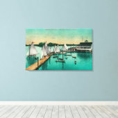 Oregon Yacht Club Canvas Afdruk (Insitu (Houten vloer))